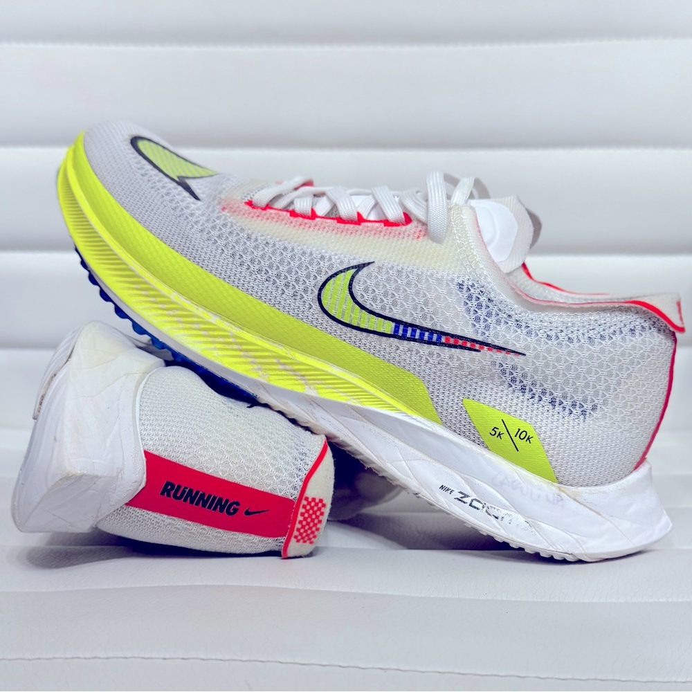 Nike ZoomX Streakfly Racing Shoes White/Black-Volt-Racer Blue 2022 DX1626-100